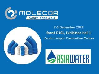 Molecor (SEA) Sdn Bhd will take part in ASIAWATER Expo & Forum on 7-9 December